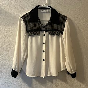 Vintage Expose petite button down top size PM